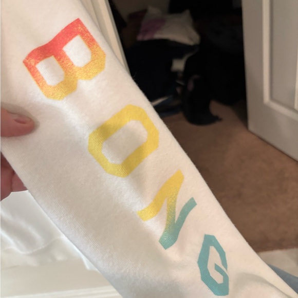 Billabong Cream Sweatshirt with Colorful Logo Wore Once - Picture 4 of 4